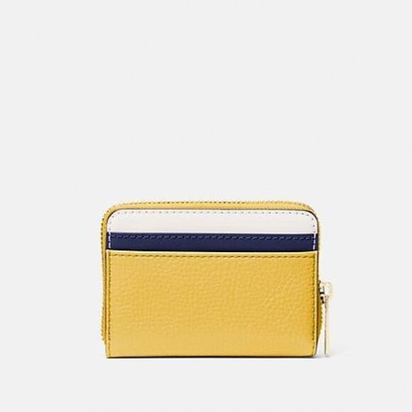 New Michael Kors Jet Set Travel Medium Zip Around Card Case Wallet Daisy Yellow - Picture 2 of 3